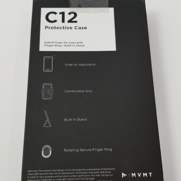 MVMT C12 iPhone 6 6s 7 8 Plus Black Case NWT - Picture 3 of 3